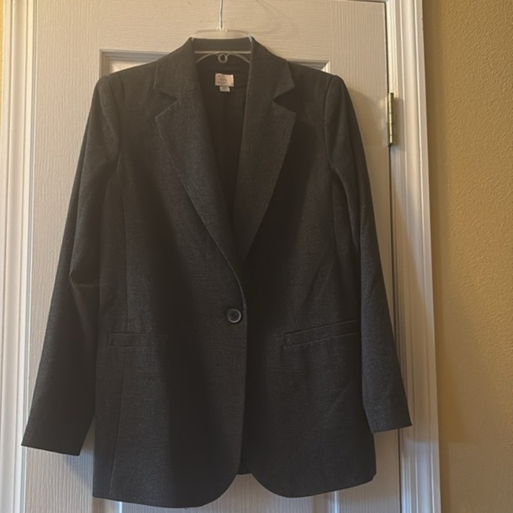 NWOT Trendy‎ women’s oversized sport coat XS black plaid